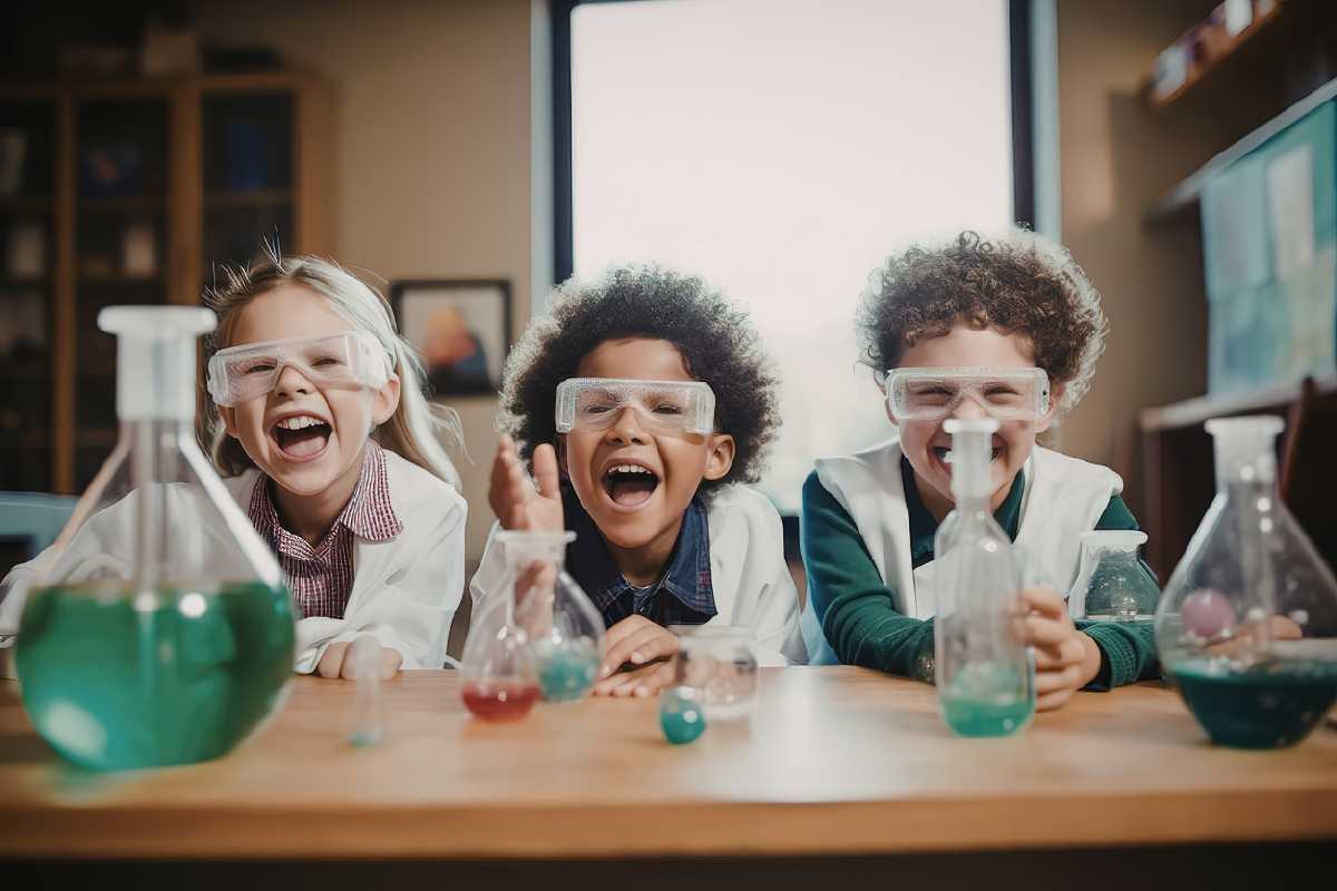 Bambini che partecipano a un laboratorio didattico all'aperto in una masseria nei dintorni di Ostuni, animali e natura, atmosfera rurale